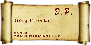 Diósy Piroska névjegykártya