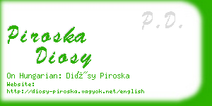 piroska diosy business card